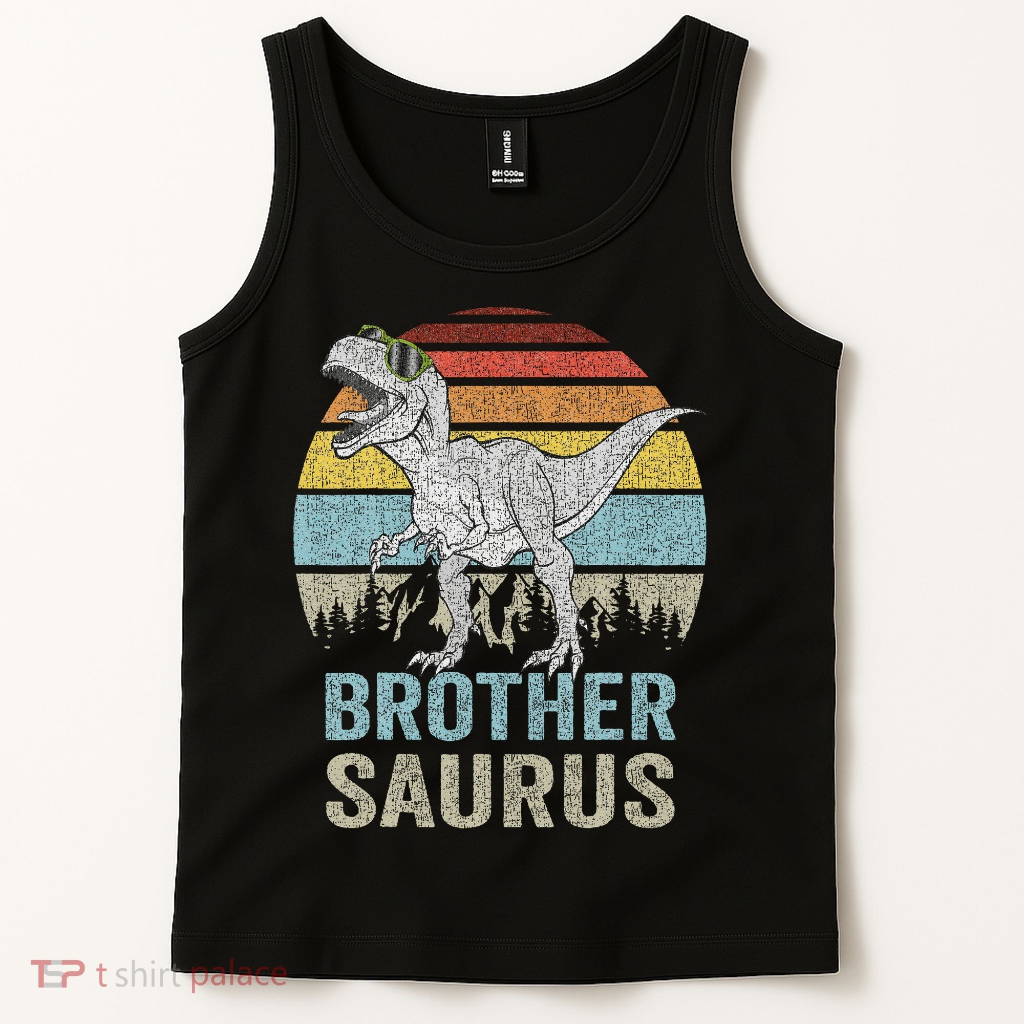 Brothersaurus T Rex Brother Saurus Family Matching Dinosaur Tank Top