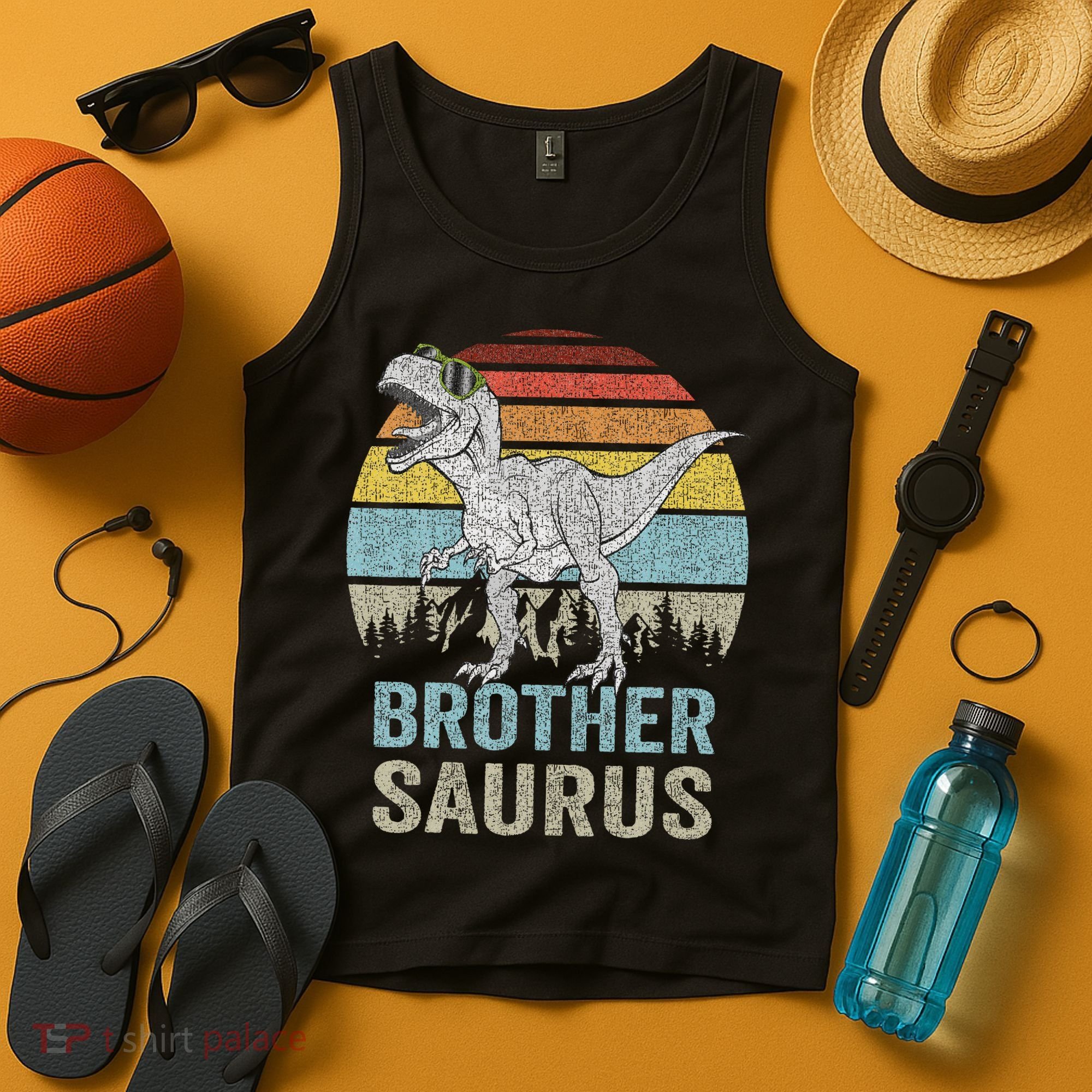 Brothersaurus T Rex Brother Saurus Family Matching Dinosaur Tank Top