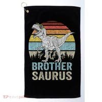 Brothersaurus T Rex Brother Saurus Family Matching Dinosaur Golf Towel thumb 0
