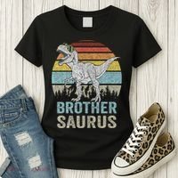 Brothersaurus T Rex Brother Saurus Family Matching Dinosaur Women's T-Shirt thumb 3
