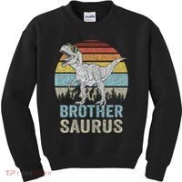 Brothersaurus T Rex Brother Saurus Family Matching Dinosaur Kids Sweatshirt thumb 0