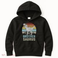 Brothersaurus T Rex Brother Saurus Family Matching Dinosaur Kids Hoodie thumb 0