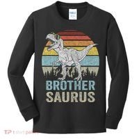 Brothersaurus T Rex Brother Saurus Family Matching Dinosaur Kids Long Sleeve Shirt thumb 0
