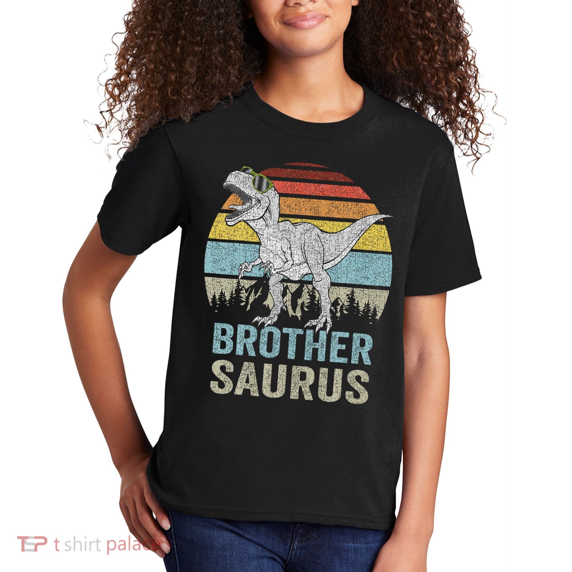 Brothersaurus T Rex Brother Saurus Family Matching Dinosaur Kids T-Shirt