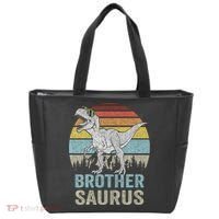 Brothersaurus T Rex Brother Saurus Family Matching Dinosaur Tote Bag thumb 0