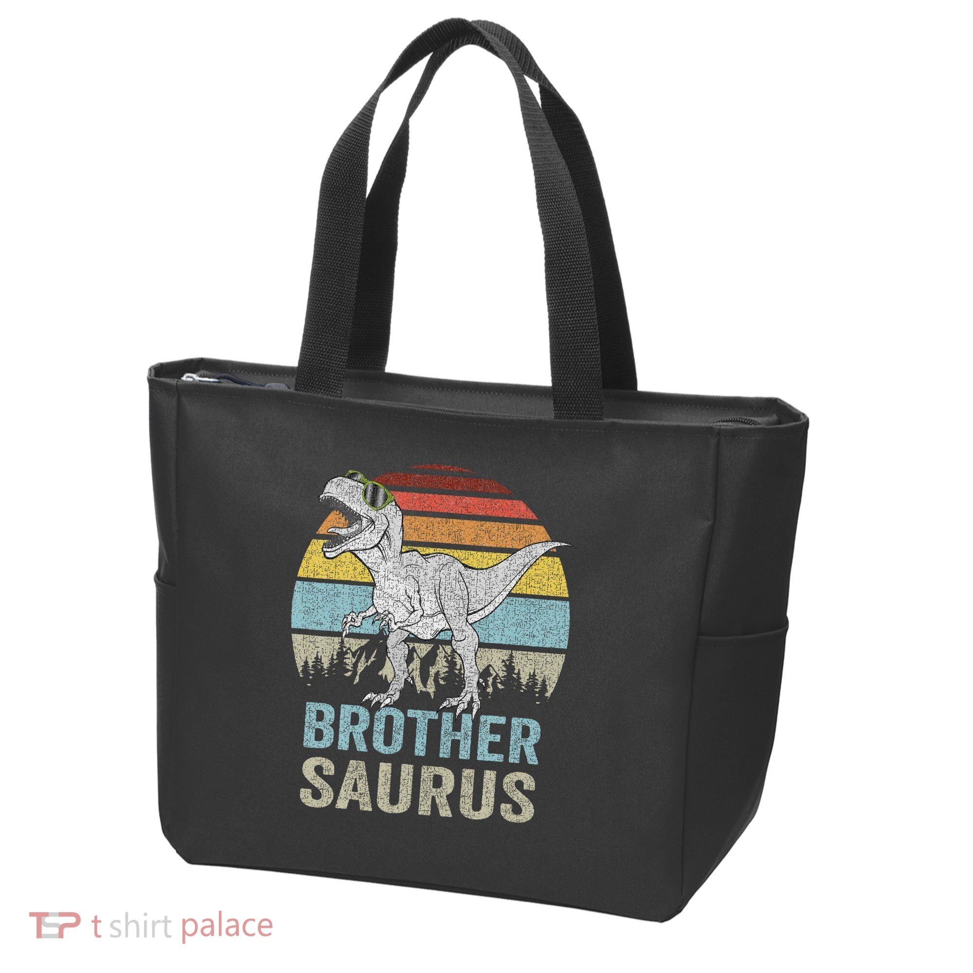 Brothersaurus T Rex Brother Saurus Family Matching Dinosaur Tote Bag