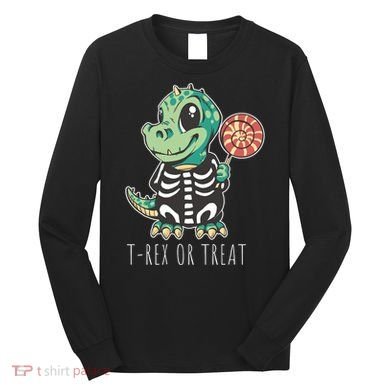Baby T Rex Dinosaur Skeleton Long Sleeve Shirt