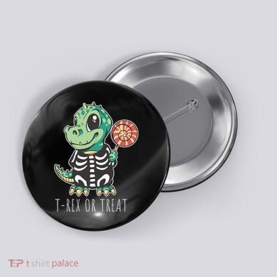 Baby T Rex Dinosaur Skeleton Button