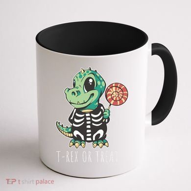 Baby T Rex Dinosaur Skeleton Coffee Mug back