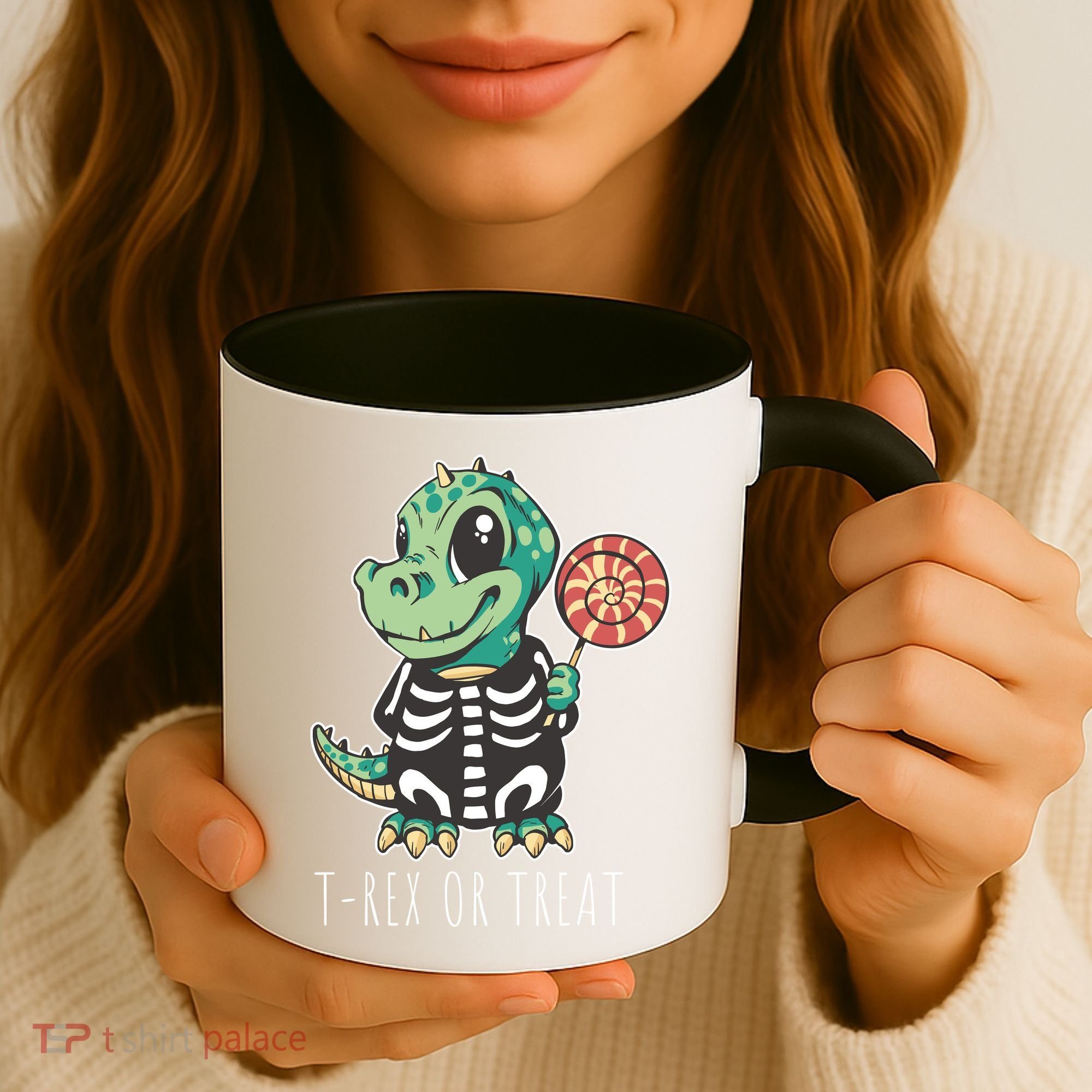 Baby T Rex Dinosaur Skeleton Coffee Mug