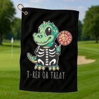 Baby T Rex Dinosaur Skeleton Golf Towel thumb 1