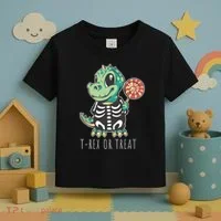 Baby T Rex Dinosaur Skeleton Toddler T-Shirt thumb 3