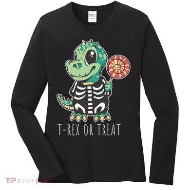Baby T Rex Dinosaur Skeleton Women's Long Sleeve Shirt