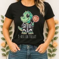 Baby T Rex Dinosaur Skeleton Women's T-Shirt thumb 2