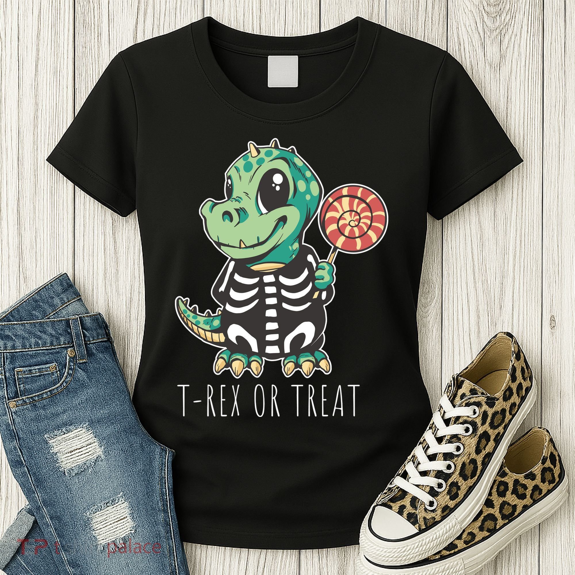Baby T Rex Dinosaur Skeleton Women's T-Shirt