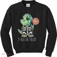Baby T Rex Dinosaur Skeleton Kids Sweatshirt thumb 0