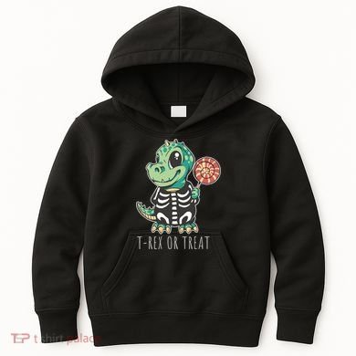 Baby T Rex Dinosaur Skeleton Kids Hoodie