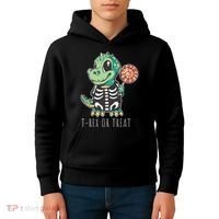 Baby T Rex Dinosaur Skeleton Kids Hoodie thumb 4