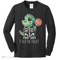 Baby T Rex Dinosaur Skeleton Kids Long Sleeve Shirt thumb 0