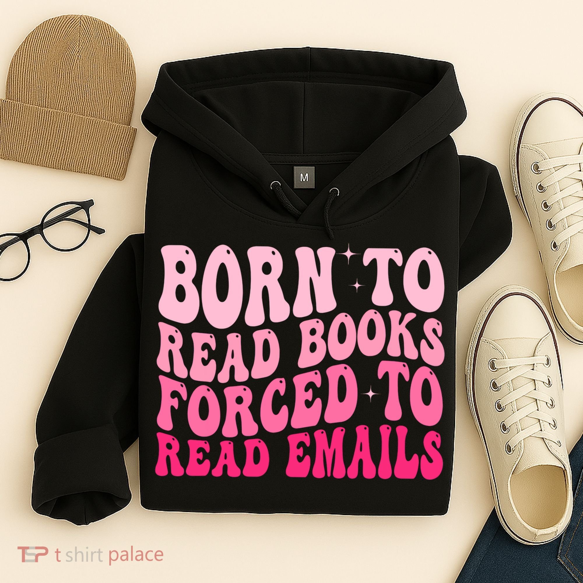 Born To Read Books Forced To Read Emails Groovy Reading  Hoodie