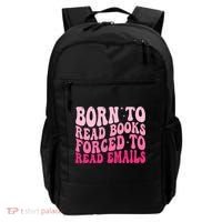 Born To Read Books Forced To Read Emails Groovy Reading  Backpack thumb 0