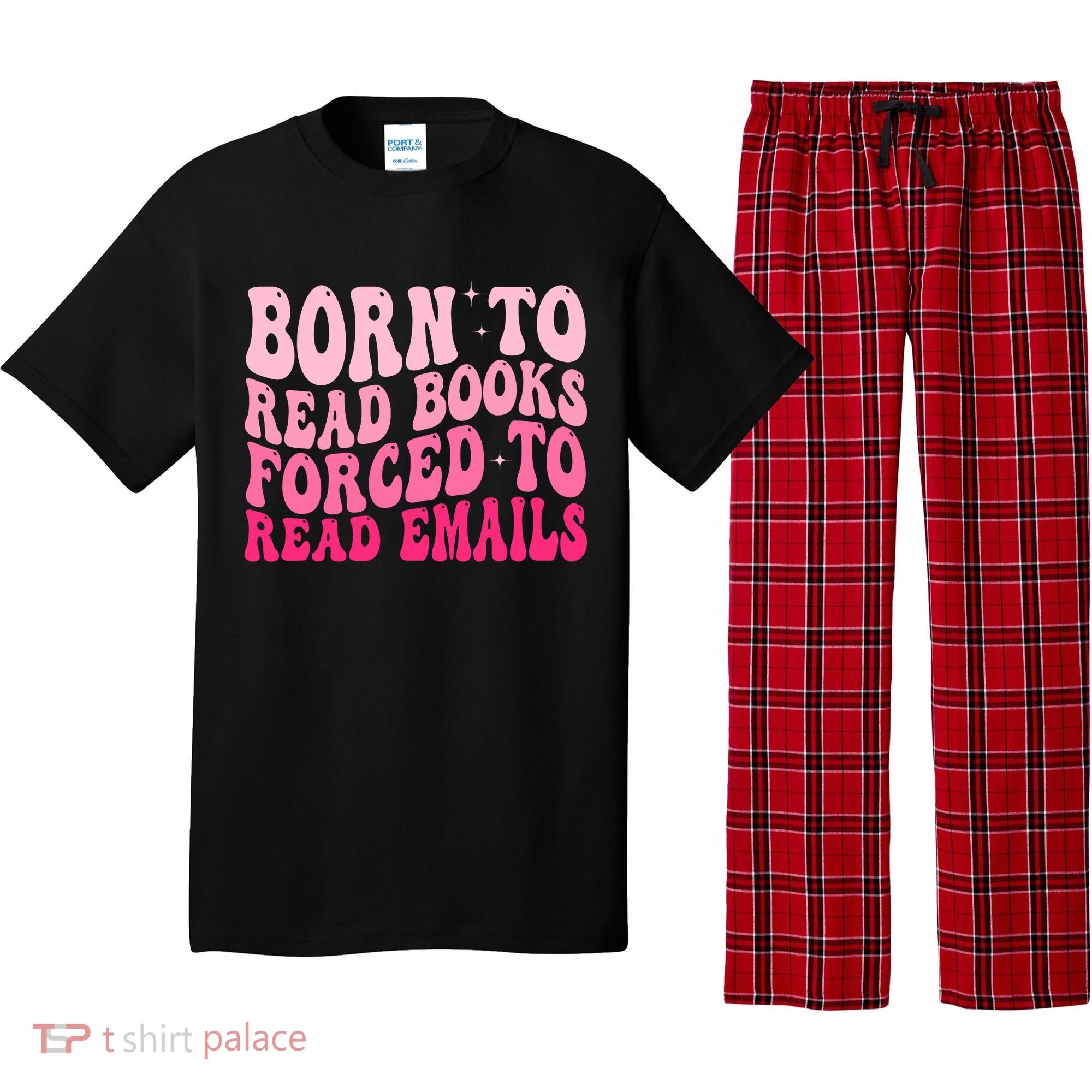 Born To Read Books Forced To Read Emails Groovy Reading  Pajama Set