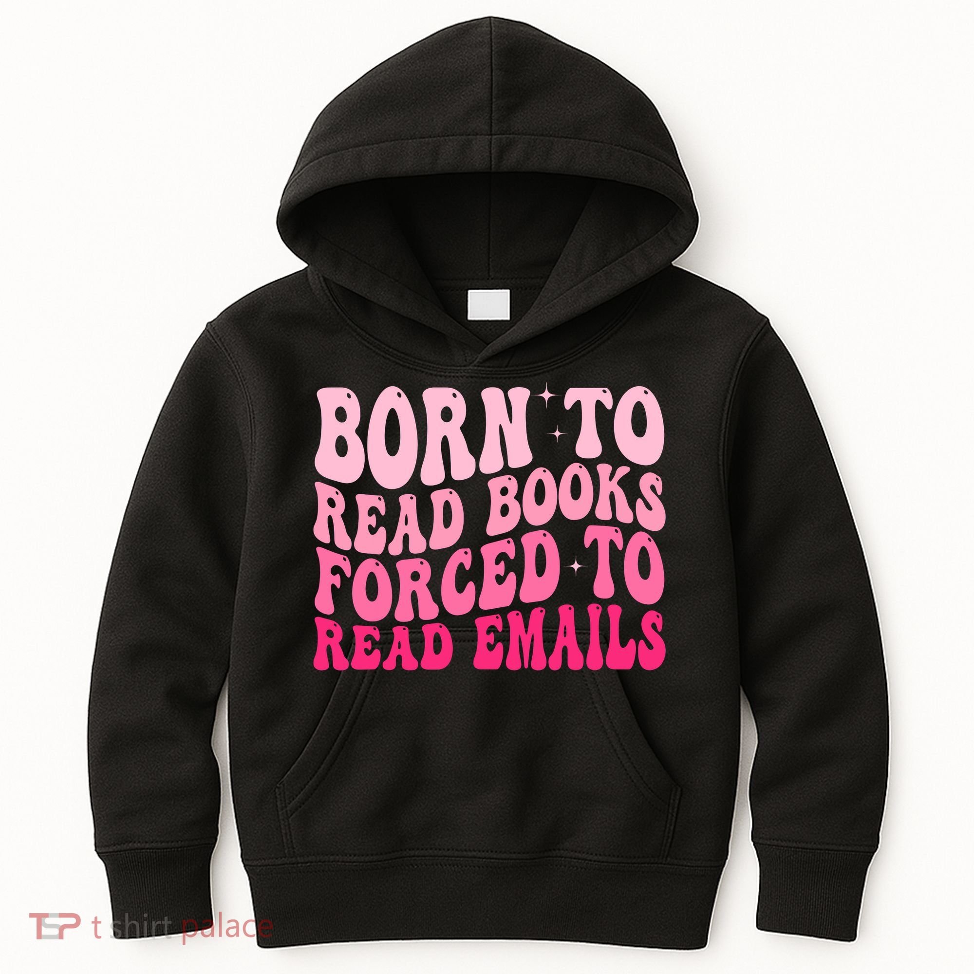 Born To Read Books Forced To Read Emails Groovy Reading  Kids Hoodie