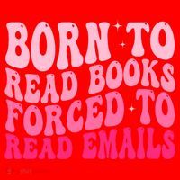 Born To Read Books Forced To Read Emails Groovy Reading  Santa Hat thumb 1