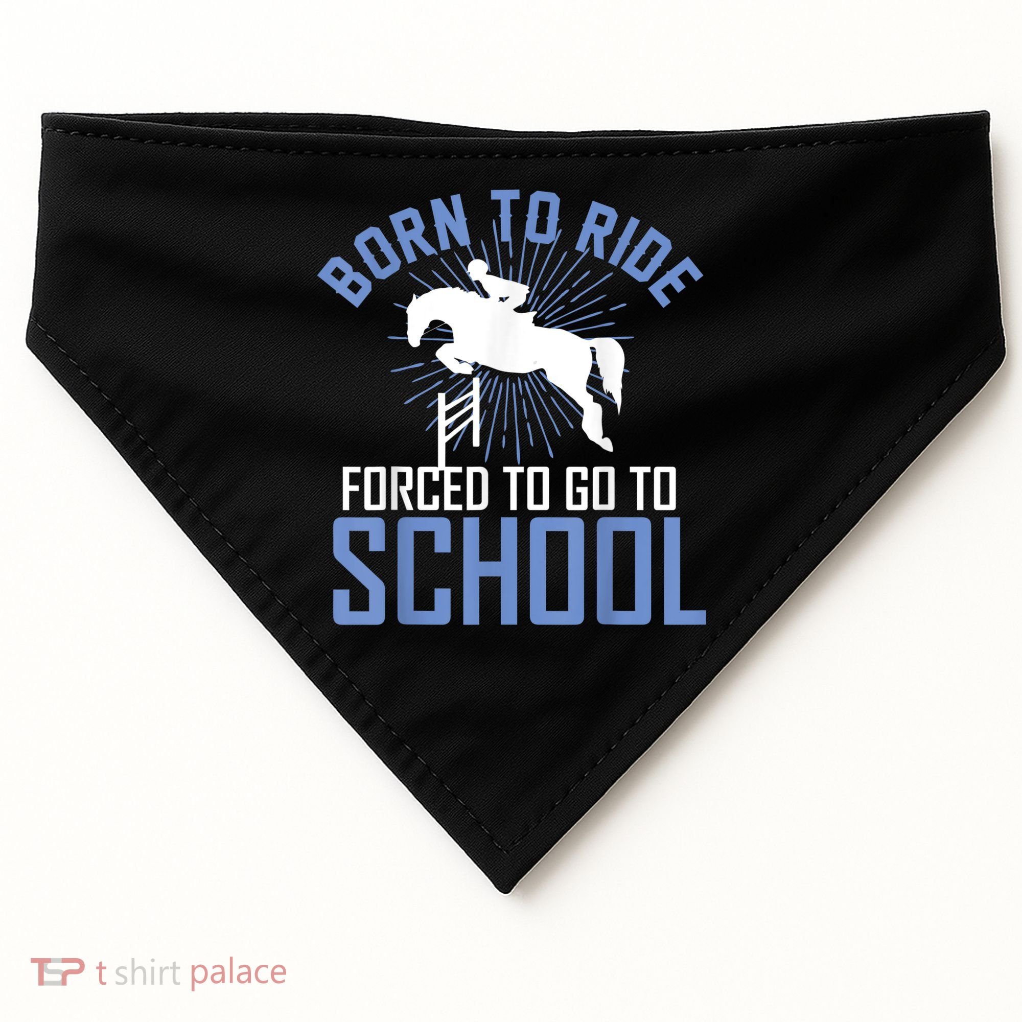 Born To Ride Equestrian Horseback Riding For Girls USA-Made Doggie Bandana