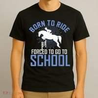 Born To Ride Equestrian Horseback Riding For Girls T-Shirt thumb 3