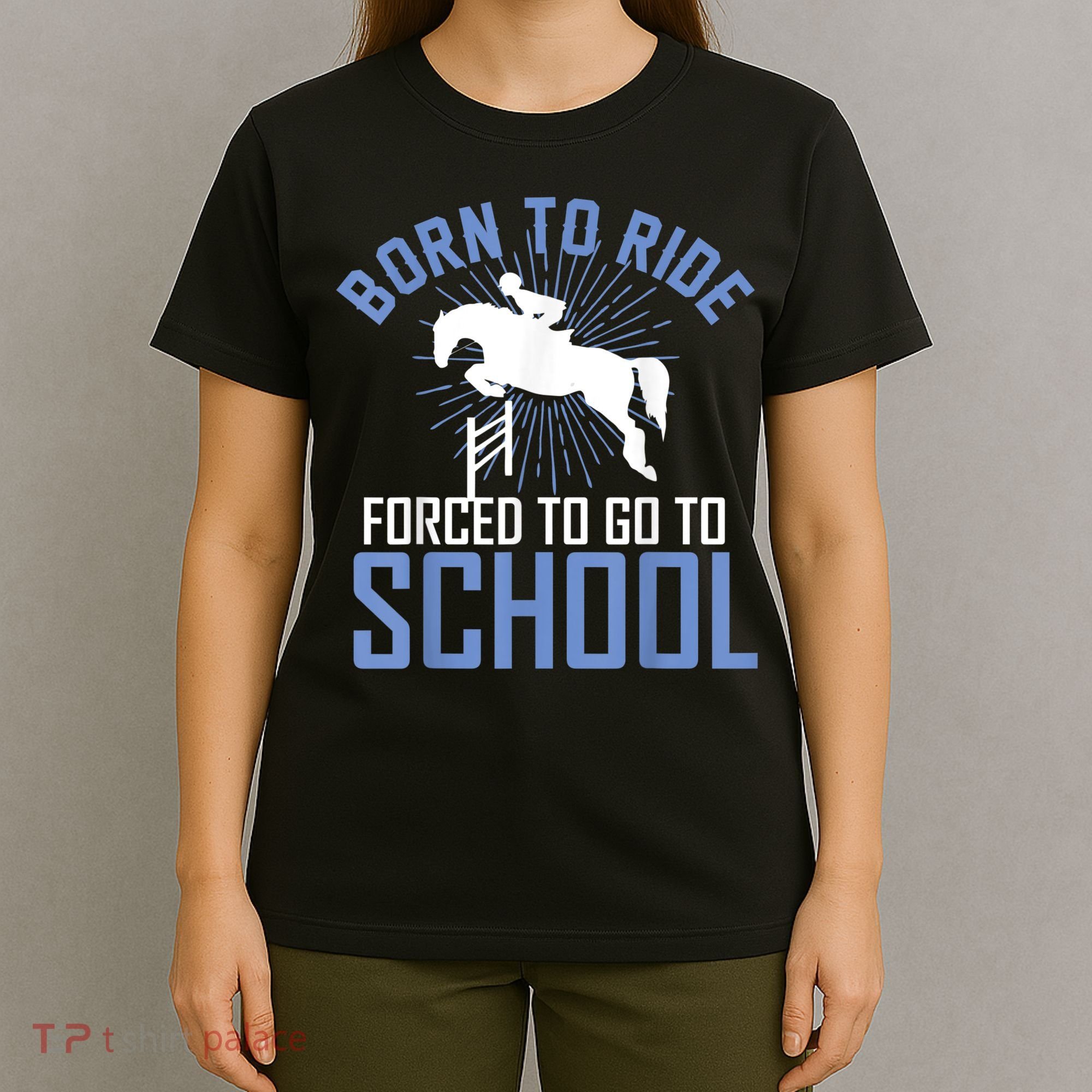 Born To Ride Equestrian Horseback Riding For Girls T-Shirt