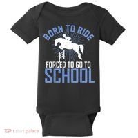 Born To Ride Equestrian Horseback Riding For Girls Baby Bodysuit thumb 0
