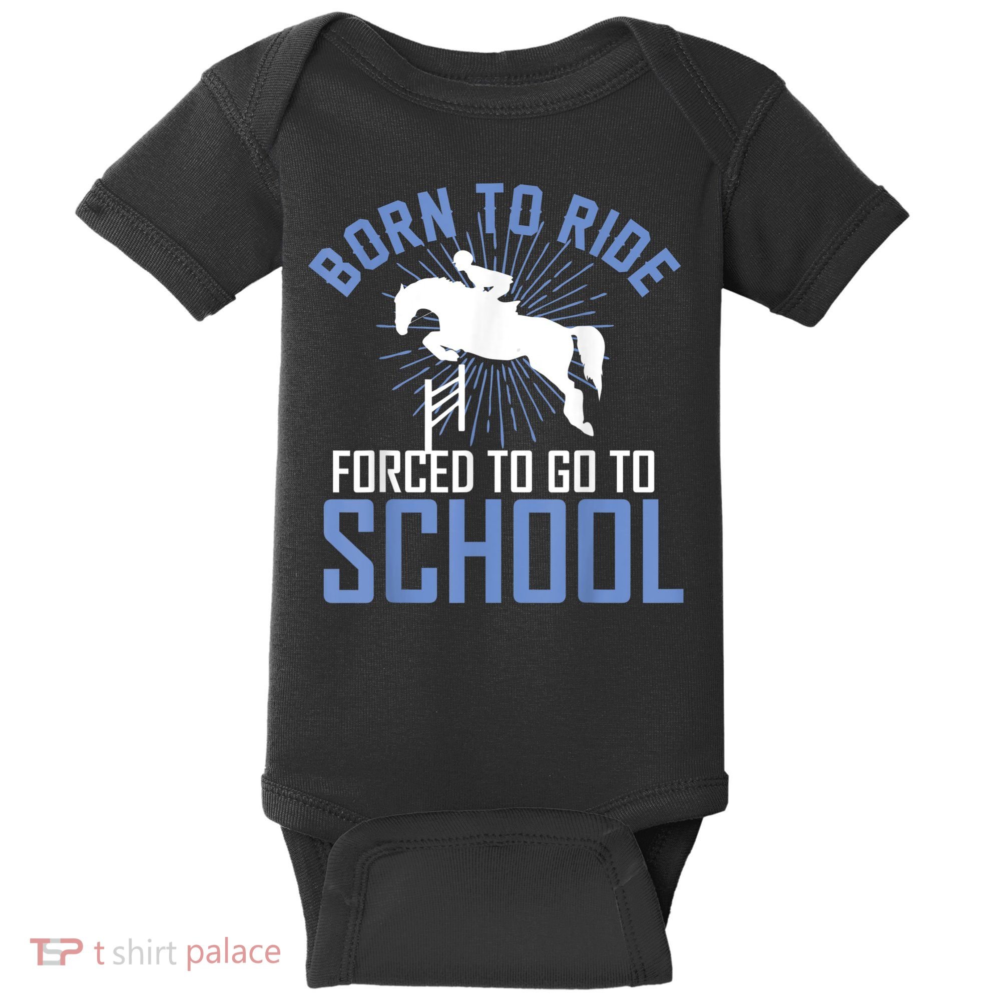 Born To Ride Equestrian Horseback Riding For Girls Baby Bodysuit