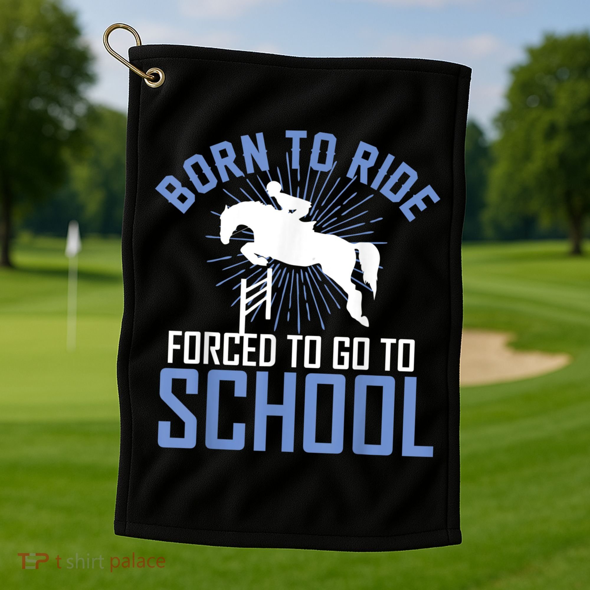Born To Ride Equestrian Horseback Riding For Girls Golf Towel