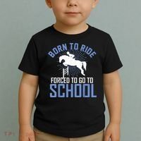 Born To Ride Equestrian Horseback Riding For Girls Toddler T-Shirt thumb 2
