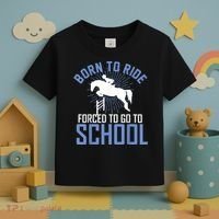 Born To Ride Equestrian Horseback Riding For Girls Toddler T-Shirt thumb 3