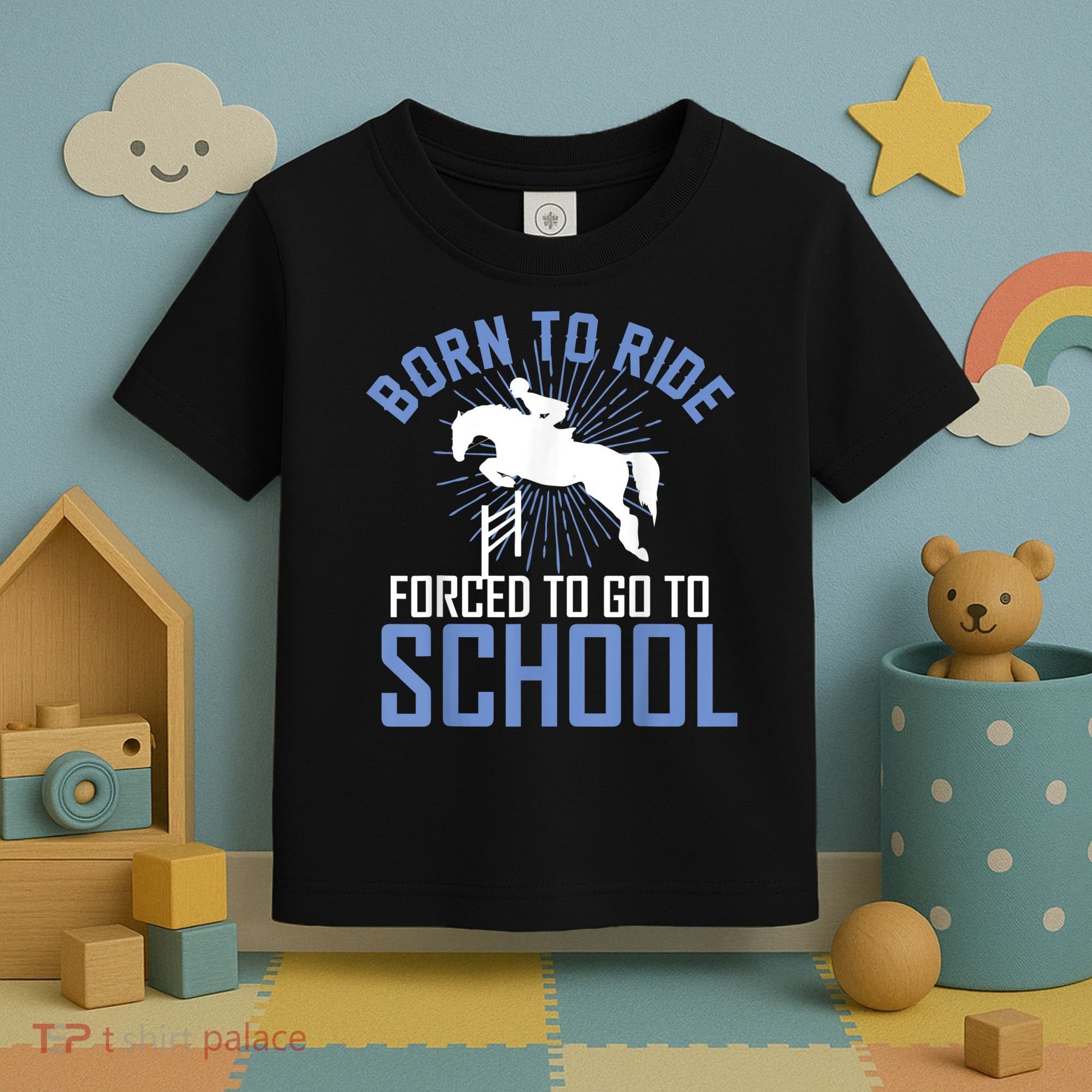 Born To Ride Equestrian Horseback Riding For Girls Toddler T-Shirt