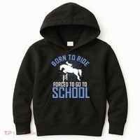 Born To Ride Equestrian Horseback Riding For Girls Kids Hoodie thumb 0
