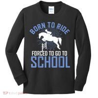 Born To Ride Equestrian Horseback Riding For Girls Kids Long Sleeve Shirt thumb 0