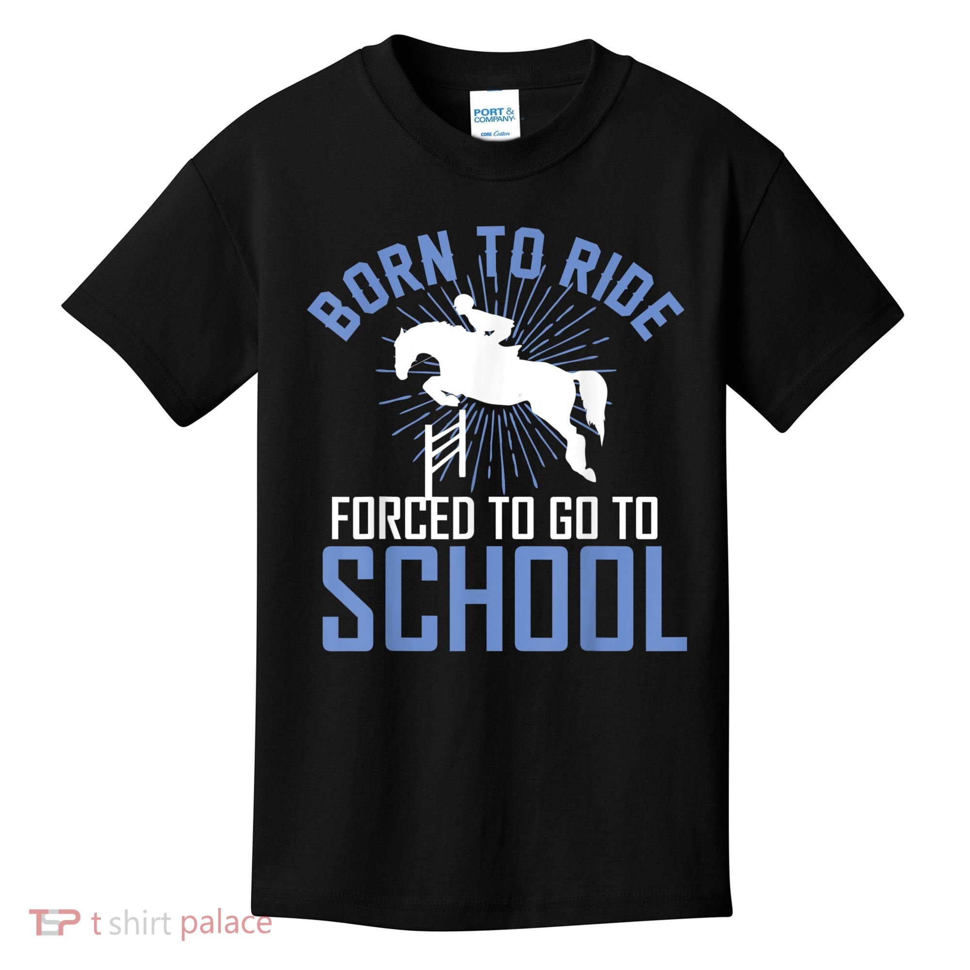 Born To Ride Equestrian Horseback Riding For Girls Kids T-Shirt