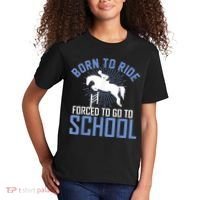 Born To Ride Equestrian Horseback Riding For Girls Kids T-Shirt thumb 2