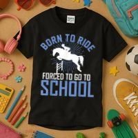 Born To Ride Equestrian Horseback Riding For Girls Kids T-Shirt thumb 3