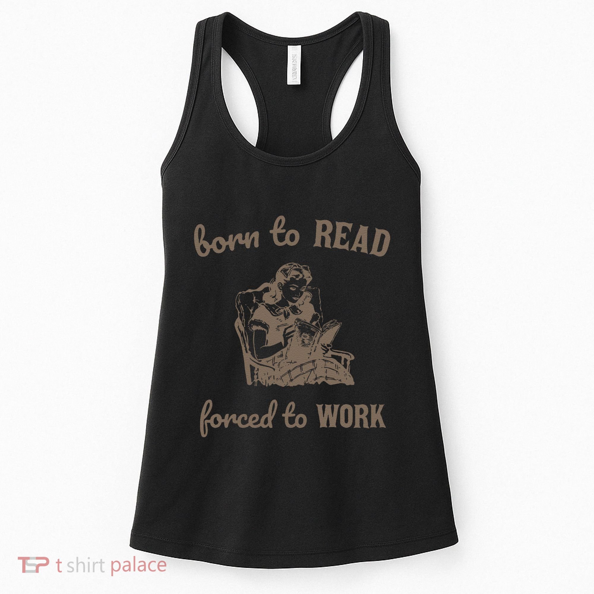 Born To Read Forced To Work Retro Women's Tank Top
