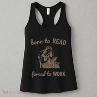 Born To Read Forced To Work Retro Women's Tank Top thumb 3