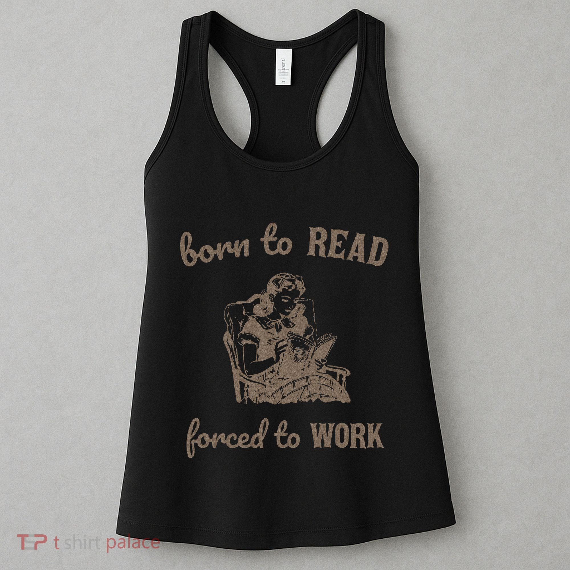 Born To Read Forced To Work Retro Women's Tank Top