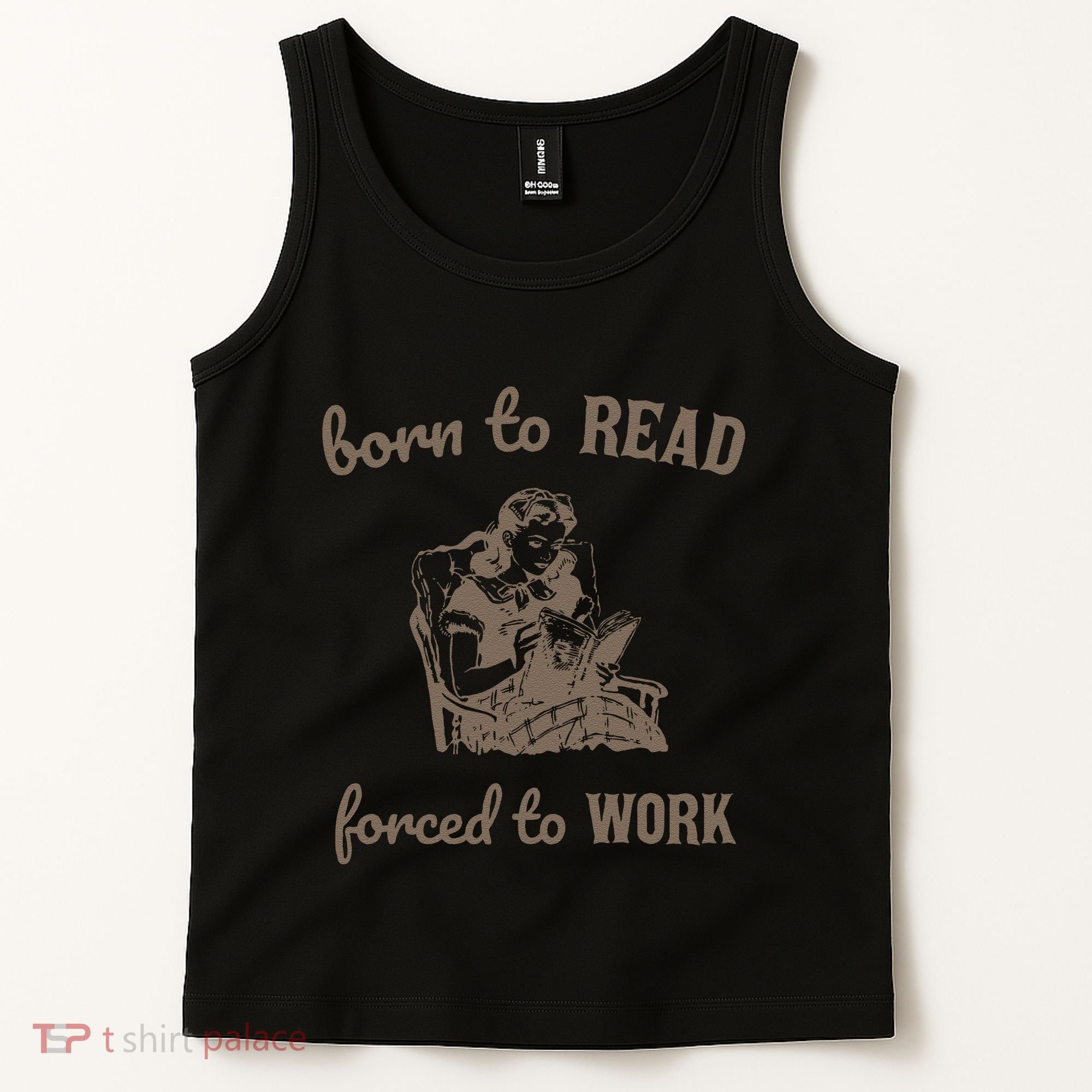 Born To Read Forced To Work Retro Tank Top