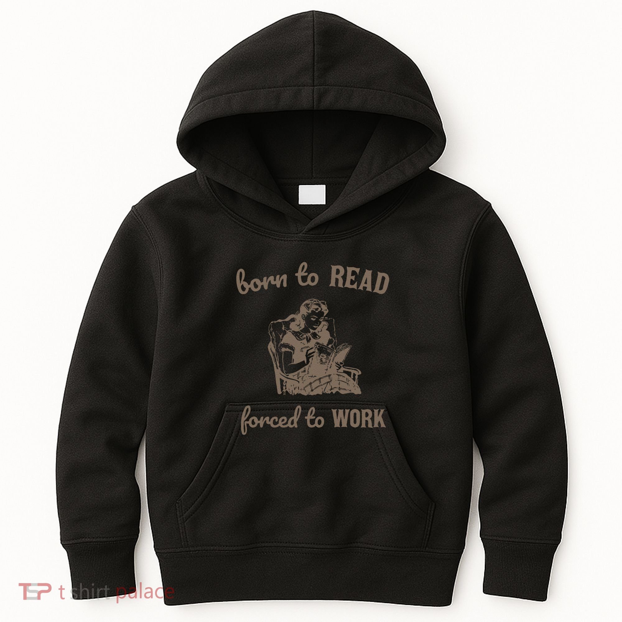 Born To Read Forced To Work Retro Kids Hoodie