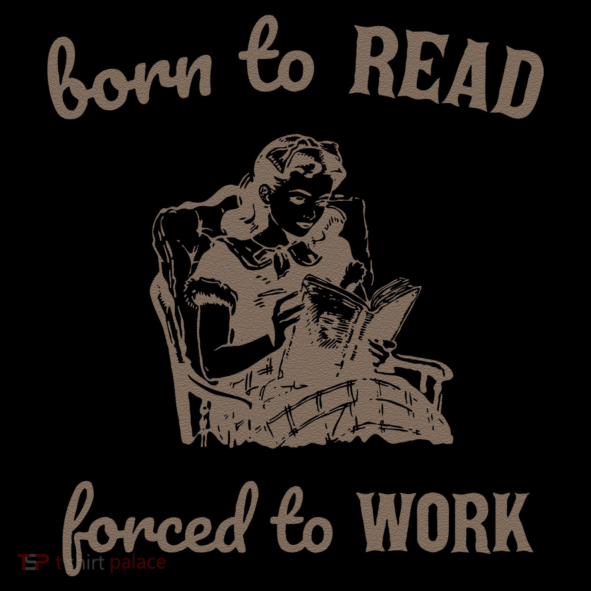 Born To Read Forced To Work Retro Tote Bag