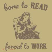 Born To Read Forced To Work Retro T-Shirt thumb 7
