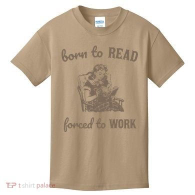 Born To Read Forced To Work Retro Kids T-Shirt